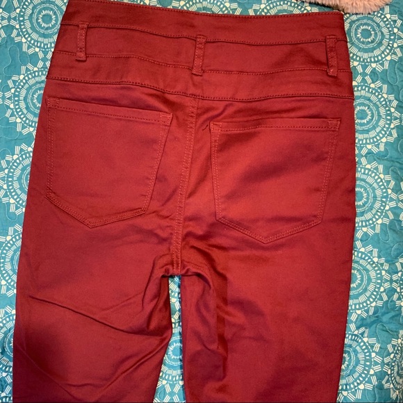 Red brick high waisted elastic pants never worn - Picture 2 of 3
